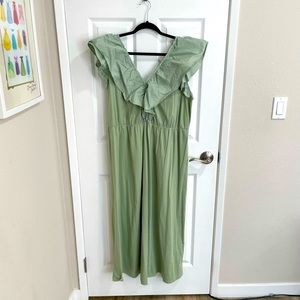 ELOQUII - Light Green Dress with Frill - 18